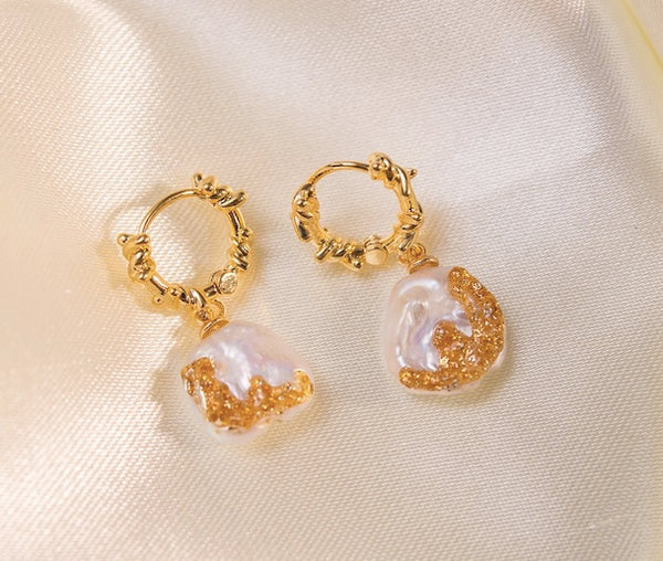 Forever Tree 24 vintage French beaded diamond earrings