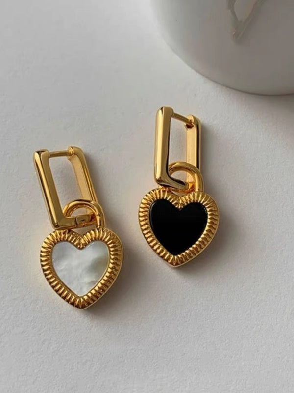 S925 double-sided love Fritillary earrings